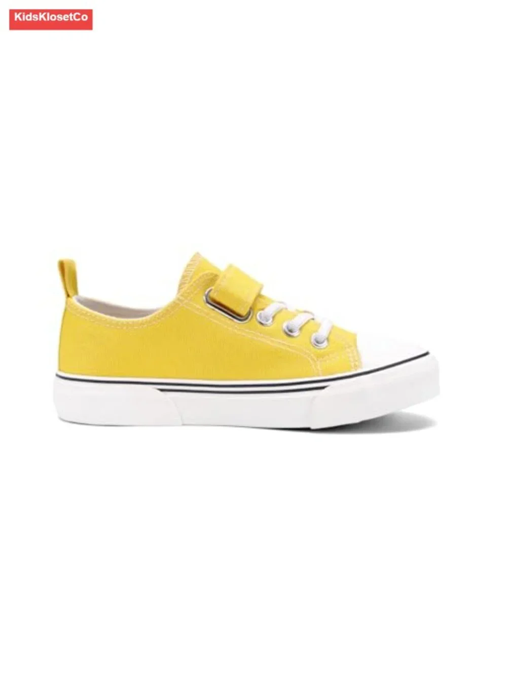 Low Top Adjustable Hook & Loop Canvas Sneakers for Kids